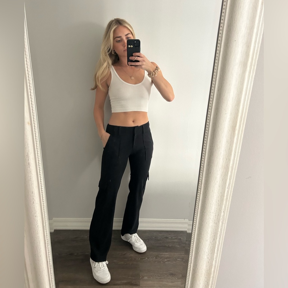 Black cargo dress pants